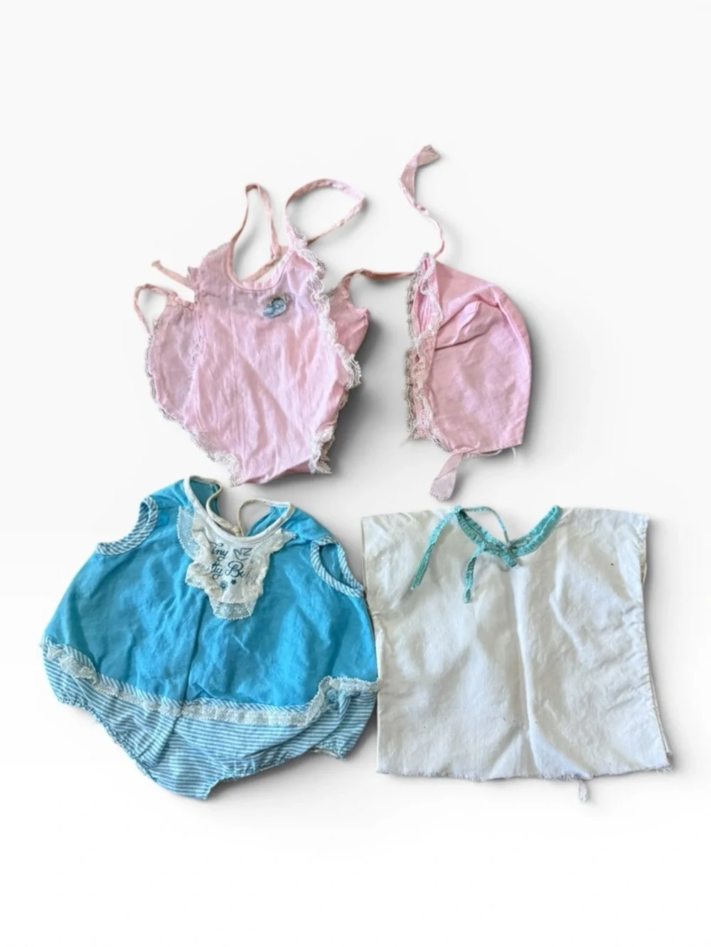 Collection of Vintage Doll Clothing - Variety of Handmade & Manufactured Items